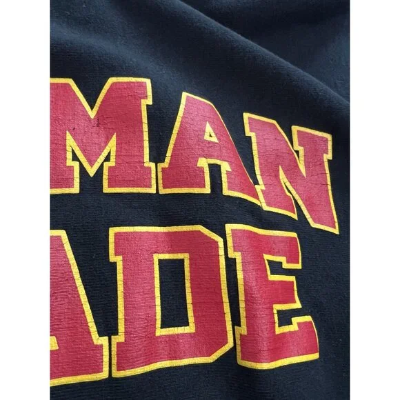 HUMAN MADE Logo Hoodie in Black Red